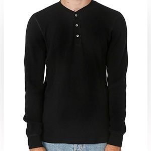 American Apparel men’s long sleeve henley tee size XL